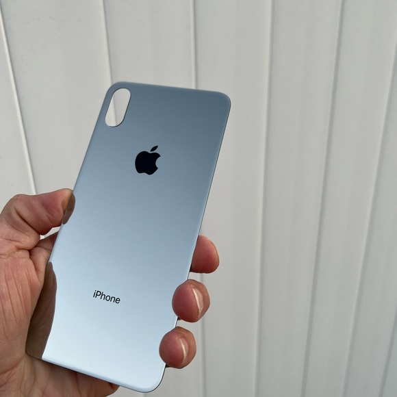 iPhone XS Max ] Back Glass | BIG HOLE |Custom|Mirror Silver Chrome | SHIPS Fast - Picture 4 of 4